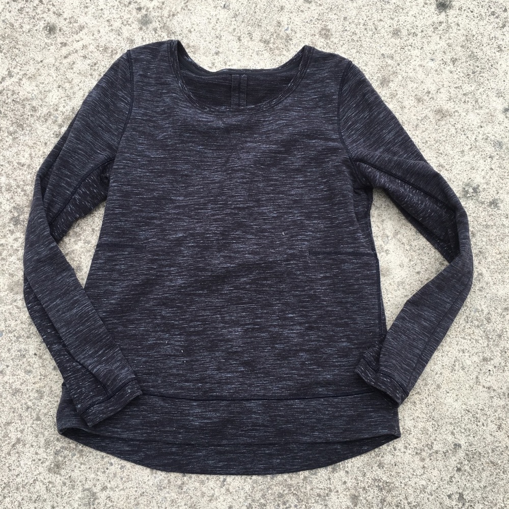 Lululemon heathered black crewneck. Sz 12